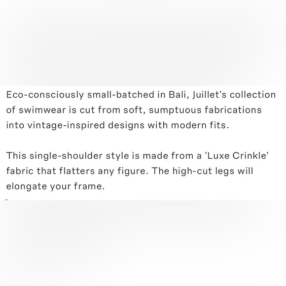 🆕 Free People Juillet Jessi One-Shoulder crinkle Cream Swimsuit size medium - Picture 8 of 14